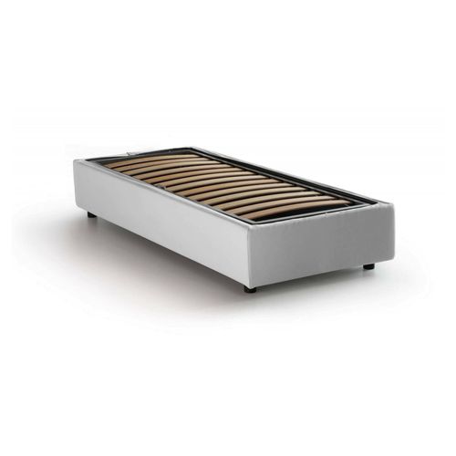 Lit Simple En Tissu Blanc 80x190 Cm