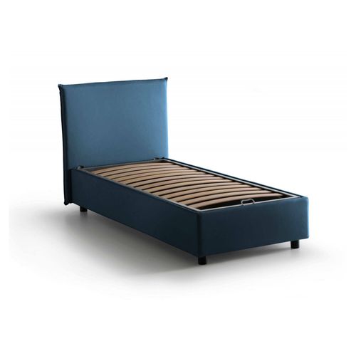 Lit Simple En Tissu Bleu 80x190 Cm