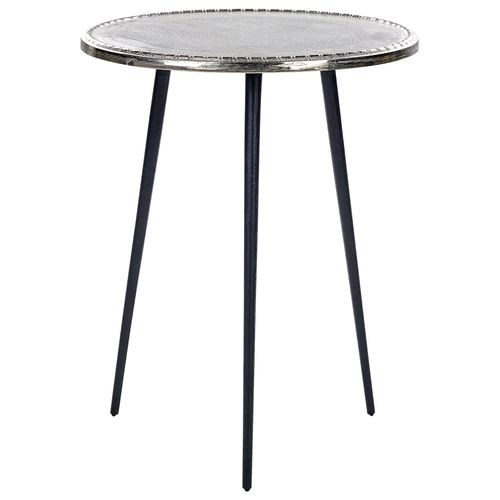 Table D'appoint Argenté Et Noir Telfer
