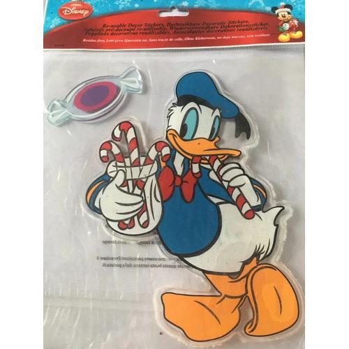 Grand Stickers Électrostatique Ré-Utilisable - Disney Donald Noel