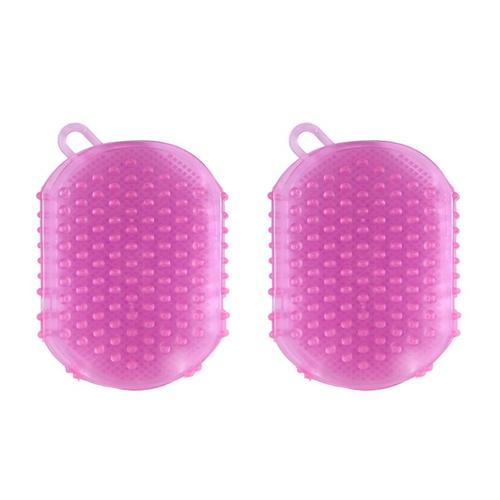 Brosse De Massage Corporel Anti-Cellulite, 2 Pièces, Exfoliante En Silicone, Gant De Gommage, Bain/Douche 