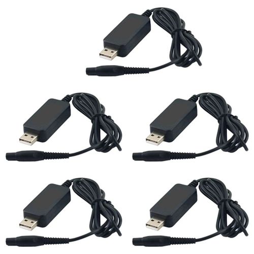 Câble de charge USB pour chargeur de rasoir Philips RQ310, RQ330, S300, Souvriers, S1010, S1203, A00390, 4.3V, 70MA, 5 pièces
