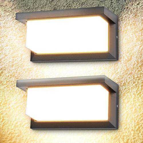 Applique extérieur led carrée noire porch