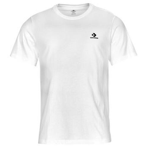 T-Shirt Converse Go-To Embroidered Star Chevron Tee Blanc