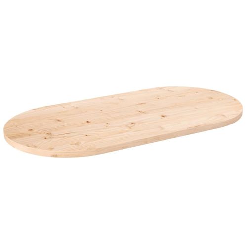 Vidaxl Dessus De Table 90x45x2,5 Cm Bois De Pin Massif Ovale
