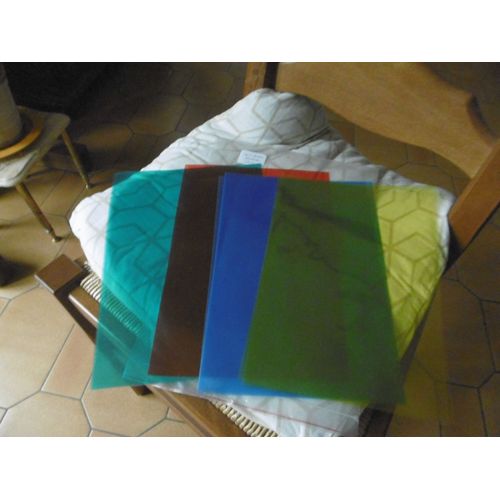Feuilles Rhodoïd Couleur 19.5x27.5cm Paquet De 10 Feuilles Assorties