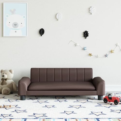 Vidaxl Canapé Pour Enfants Marron 90x53x30 Cm Similicuir