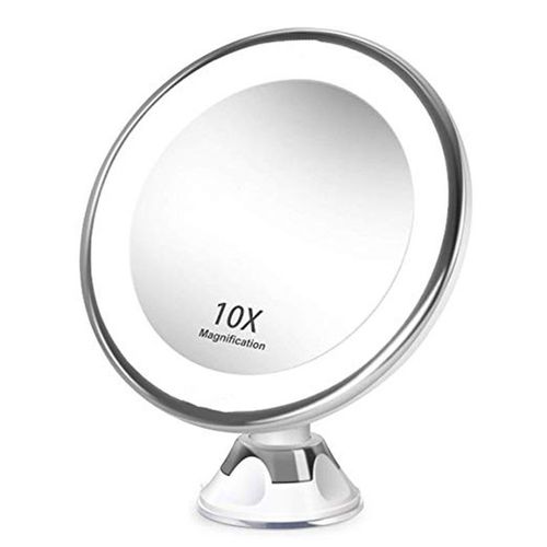 Miroir De Courtoisie De Maquillage Portable Avec Lumière Led, Ventouse, Verre Rotatif À 360 °, Bureau À Domicile, Voyage À Domicile 