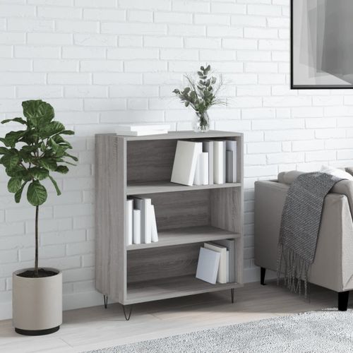 Vidaxl Bibliothèque Sonoma Gris 69,5x32,5x90 Cm Bois D'ingénierie