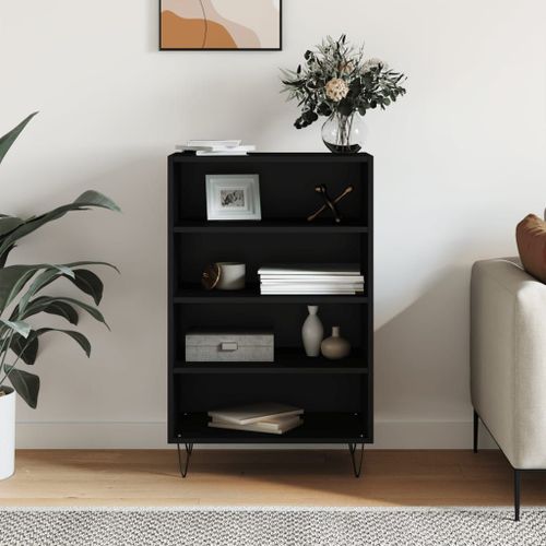 Vidaxl Buffet Haut Noir 57x35x90 Cm Bois D'ingénierie