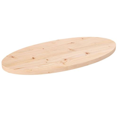 Vidaxl Dessus De Table 60x30x2,5 Cm Bois De Pin Massif Ovale