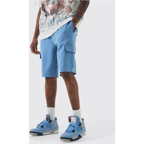 Tall - Short Cargo Large Zippé Homme - Bleu - M, Bleu