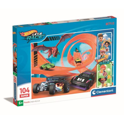 Puzzle Enfant 104 Pièces Super - Hotwheels