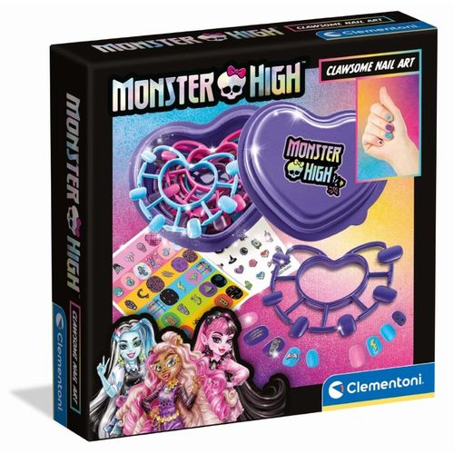 Crazy Chic Dark Nail Art - Monster High