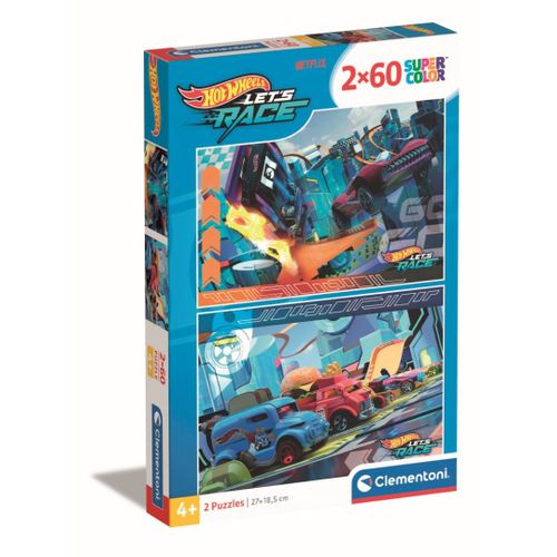 Puzzle Enfant 2x60 Pièces - Hotwheels
