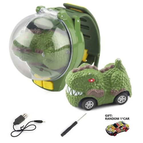 Dinosaure Vert - EbBulldozer Mall Mini voiture télécommandée, Voiture RC, Véhicule'ingénierie, 2.4G, Montre de contrôle, Cadeau'anniversaire