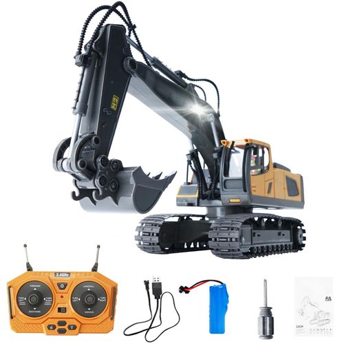 Pelle -1Batterie - Pelle/bulldozer Rc 1/20 2.4ghz 11ch, Camion De Construction, Véhicules D'ingénierie Avec Musique Légère, Jouets Éducatifs Pour Enfants