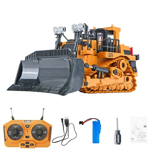 Bulldozer -1Batterie - Pelle/bulldozer Rc 1/20 2.4ghz 11ch, Camion De Construction, Véhicules D'ingénierie Avec Musique Légère, Jouets Éducatifs Pour Enfants