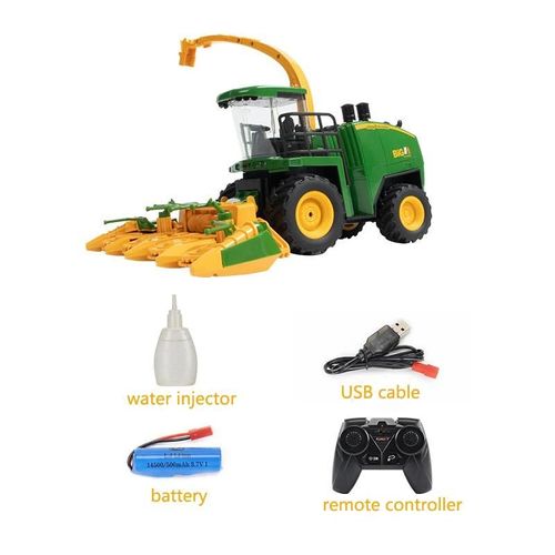 Pour6602 - Tracteur Agricole Remorque Télécommandé À Échelle 1/24, 2.4g, Simulation De Camion De Construction Technique, Modèle De Jouets, Machine Agricole