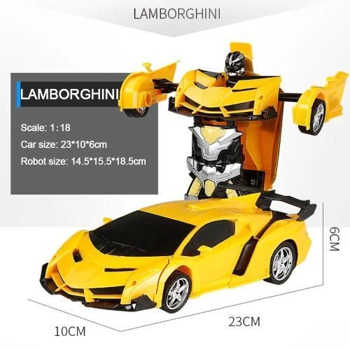 Jaune - Transformateur 2 en 1 RC, Robot de Transformation de conduite de voiture, Modèles de voitures télécommandées, Jouet de combat RC, Cadeau de nouvel an