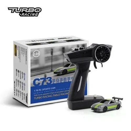 C73 - Turbo Racing 1:76 Plat Course Mini Voiture Télécommandée Haute Simulation Bureau Rtr Kit Enfant Adulte Cadeau