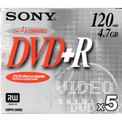 SONY DVD + R LOT DE 5