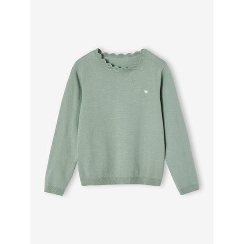 Pull Basics Personnalisable Fille Vert De Gris