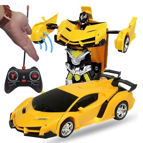 23cm pas de Musique - Voiture Robot À Induction 2.4ghz, Transformation, Lumières Led, Musique, Combat, Déformation, Télécommande, Voitures Jouets Pour Enfants