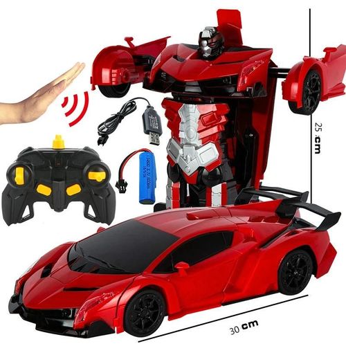 29CM 2.4Ghz Musique - Voiture Robot À Induction 2.4ghz, Transformation, Lumières Led, Musique, Combat, Déformation, Télécommande, Voitures Jouets Pour Enfants