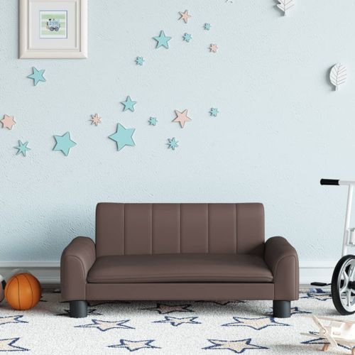 Vidaxl Canapé Pour Enfants Marron 70x45x30 Cm Similicuir