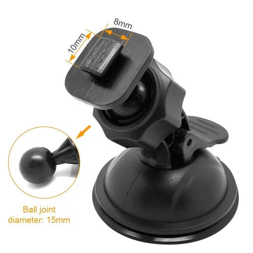 1 Paquet - Support À Ventouse Pour Caméra De Tableau De Bord, Support À Ventouse Réglable, Enregistreur Vidéo De Véhicule, Tableau De Bord De Pare-Brise, Sous-Vente