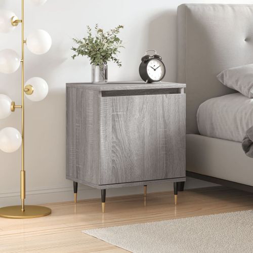 Vidaxl Table De Chevet Sonoma Gris 40x30x50 Cm Bois D'ingénierie