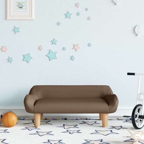 Vidaxl Canapé Pour Enfants Marron 70x40x24 Cm Tissu