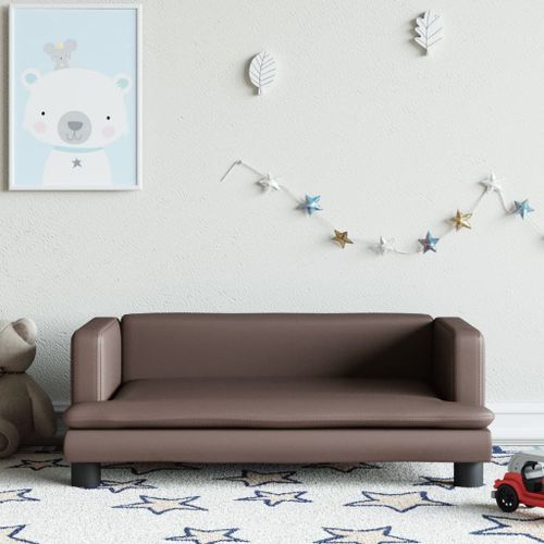 Vidaxl Canapé Pour Enfants Marron 80x45x30 Cm Similicuir