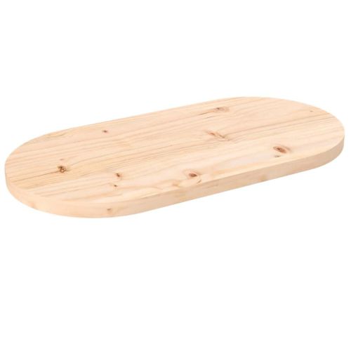 Vidaxl Dessus De Table 60x30x2,5 Cm Bois De Pin Massif Ovale