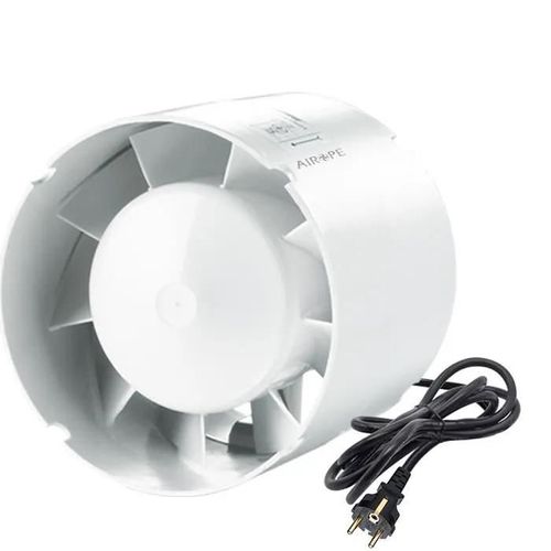 100 mm Extracteur D'air Silencieux,107 m3/h,14 W,Conduit en ligne,Axial de la gain,Économe en énergie,