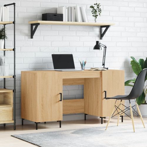 Vidaxl Bureau Chêne Sonoma 140x50x75 Cm Bois D'ingénierie