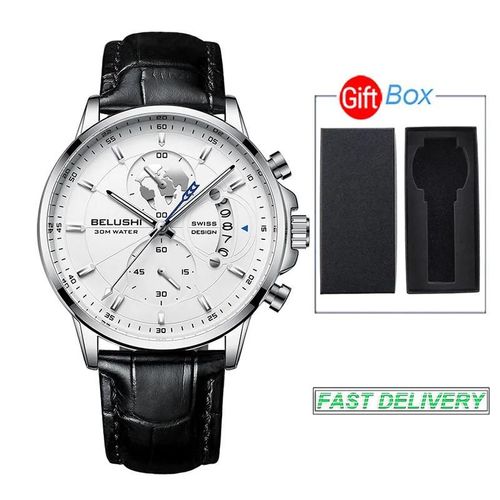 Lbsw Et Boîte - Ashion ¿ Montre-Bracelet Uartz, Étanche, Rand, Lumineuse, Décontractée, Piège En Cuir