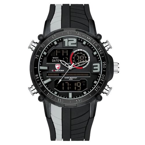 Gris-Noir - Montre De Sport Pour Hommes, Double Affichage, Chronographe Analogique Numérique, Étanche
