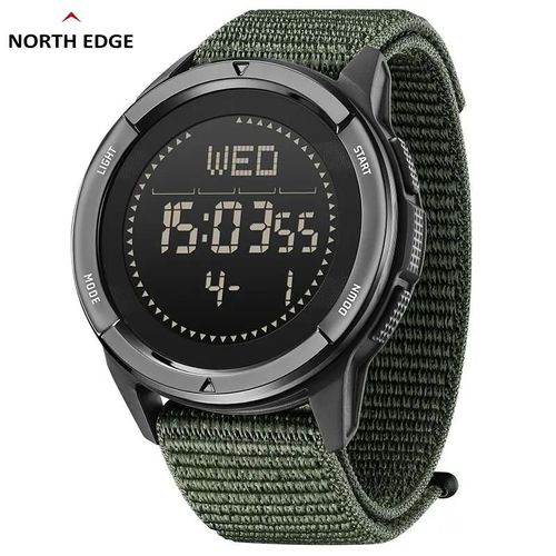 Vert - Montre Numérique De Sport De Plein Air Super Légère Pour Homme, Montre-Bracelet Étanche À 50m, Chronographe, Podomètre, Pacer, Compte À Rebours, Boussole