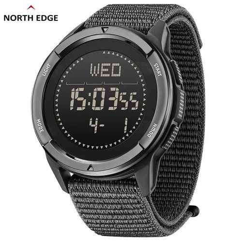 Noir - Montre Numérique De Sport De Plein Air Super Légère Pour Homme, Montre-Bracelet Étanche À 50m, Chronographe, Podomètre, Pacer, Compte À Rebours, Boussole