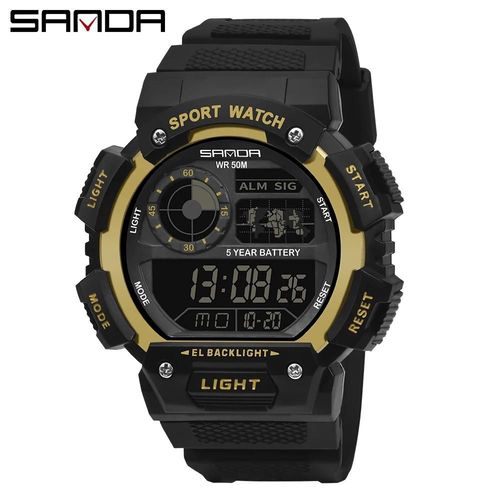 Sanda ¿ Montre Numérique Pour Hommes, Étanche 50m, Chronographe, Sport, Natation, Style G