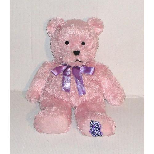 Peluche Ours Rose Bouillotte Polly Warmheart Intelex Microwave 31 Cm