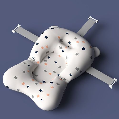 Siège De Support De Bain Pliable En Polymère Pour Bébé,Coussin De Baignoire Et Chaise,Oreiller De Baignoire Pour,Coussin De Corps Doux Et Confortable,Antidérapant - Type Bleu Profond