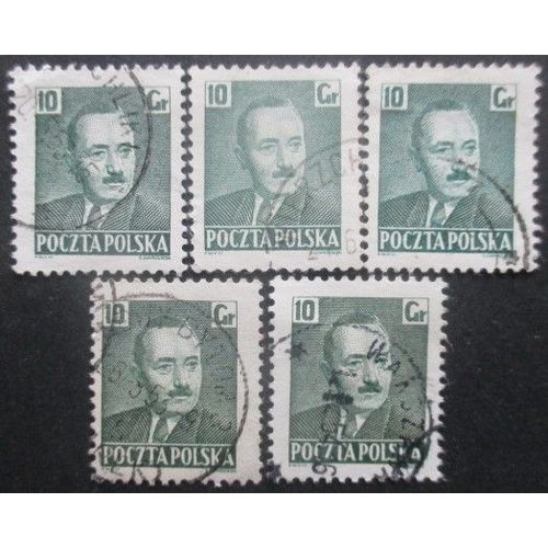 Pologne N°590 X 5 Oblitéré