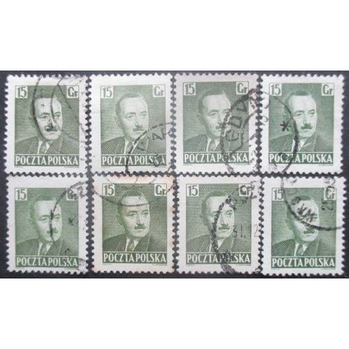 Pologne N°591 X 8 Oblitéré