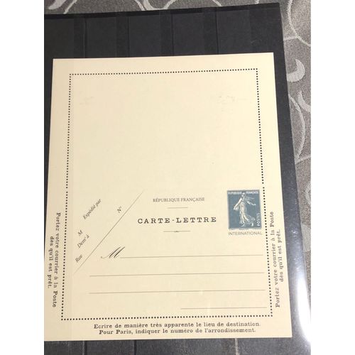 Carte Lettre  La Semeuse Camée 