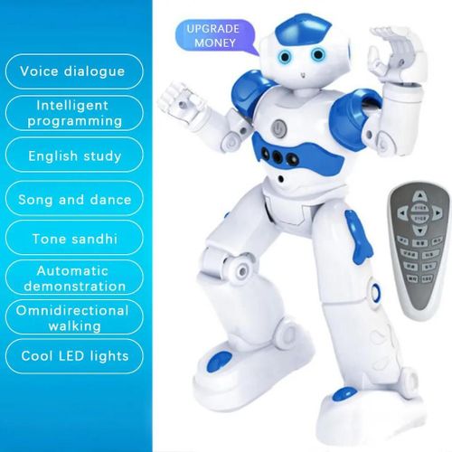 Bleu - 2022 New RC Robot Led Eye Light Intelligent Sports Walking Dancing Gesture Sensor Robot Toy Remote Control Robot Cool Kids Gifts