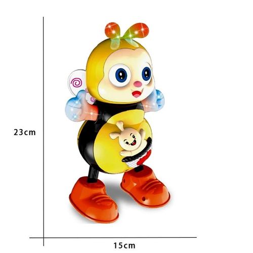 Abeille noire - Jouet Robot de danse pour enfants de 2 à 4 ans, poupées robotisées, canards, chien, abeille, possibilité de déplacer de la musique et de la lumière