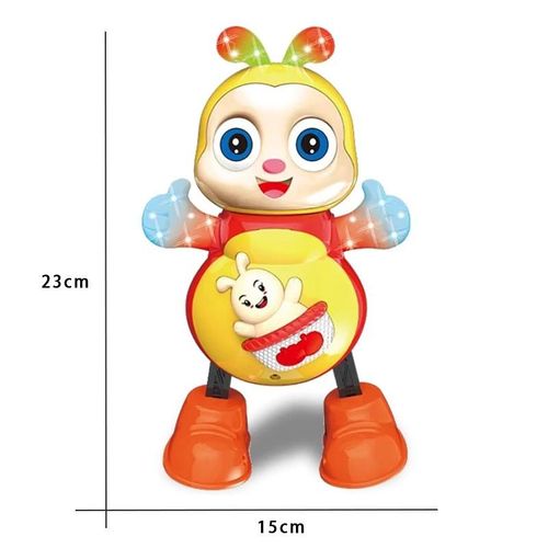 Abeille Rouge - Jouet Robot de danse pour enfants de 2 à 4 ans, poupées robotisées, canards, chien, abeille, possibilité de déplacer de la musique et de la lumière